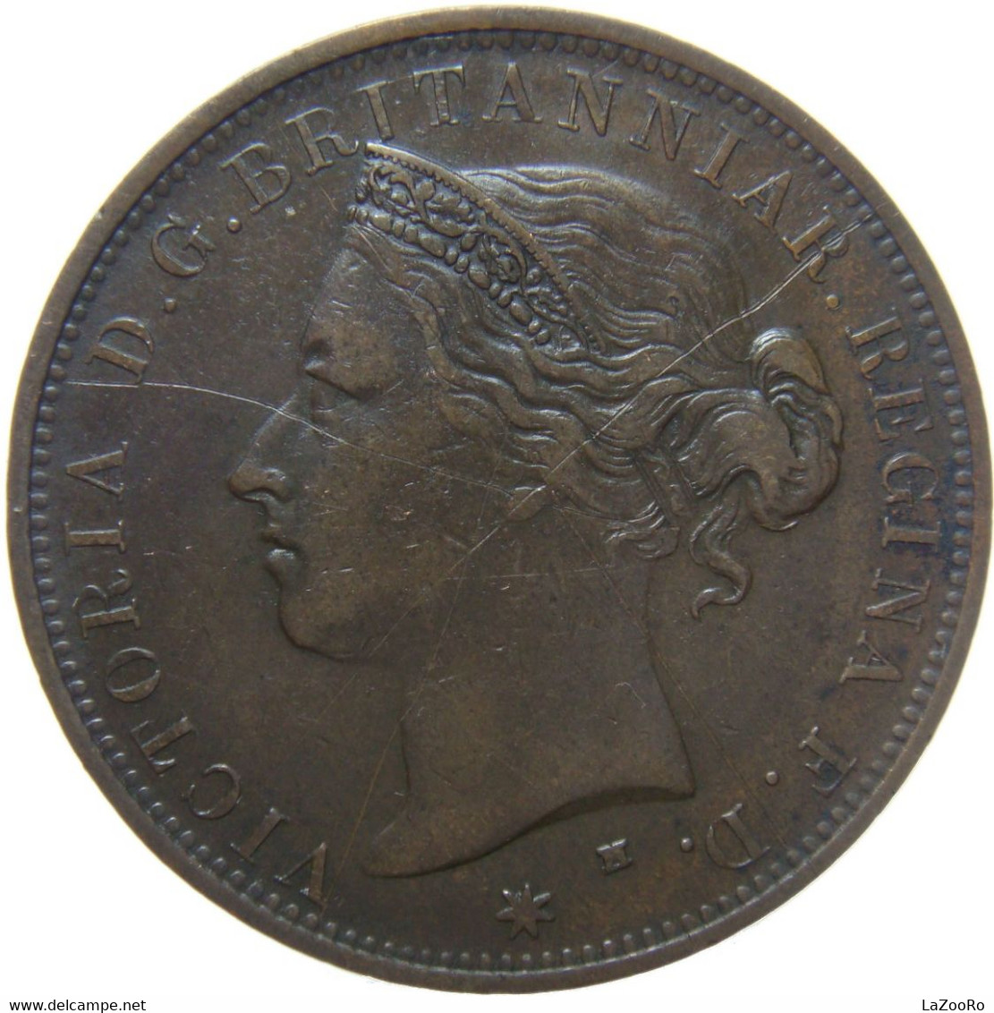LaZooRo: Jersey 1/12 Shilling 1877 XF Scarce, Hate Manipulated - Iles Anglo-normandes