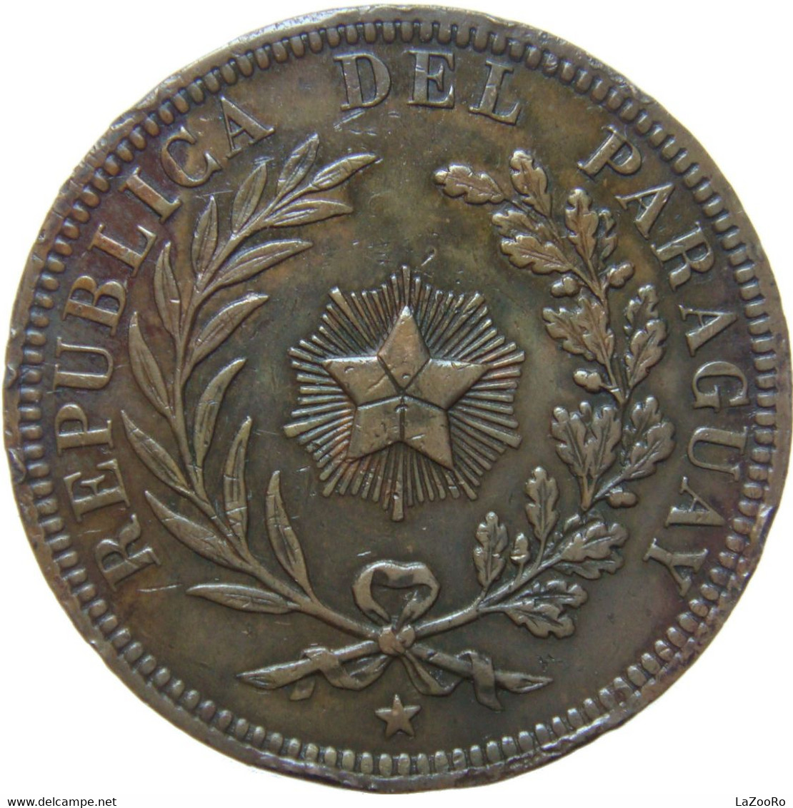 LaZooRo: Paraguay 4 Centesimos 1870 XF - Paraguay