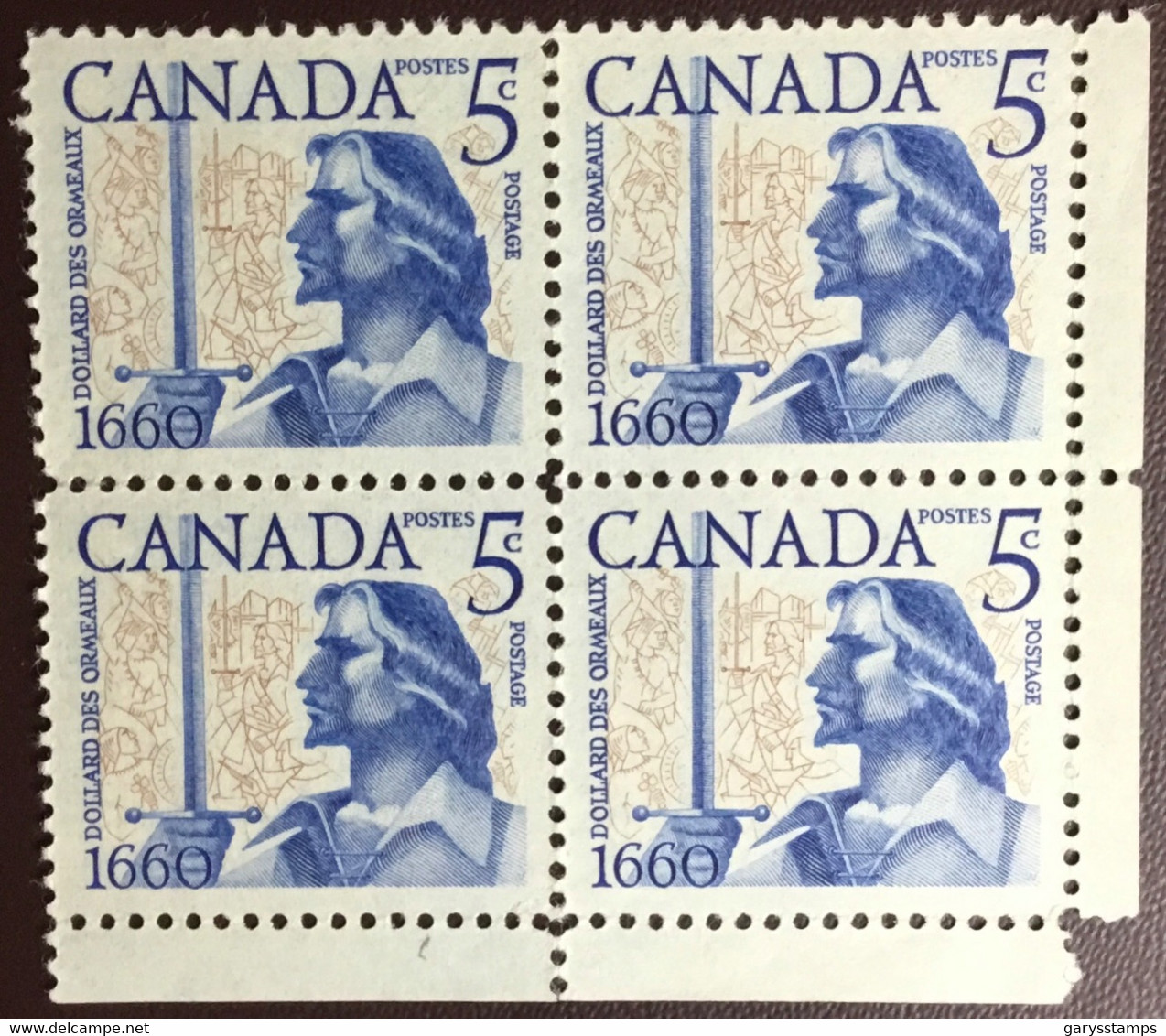 Canada 1960 Battle Of Long Sault Block Of 4 MNH - Andere & Zonder Classificatie