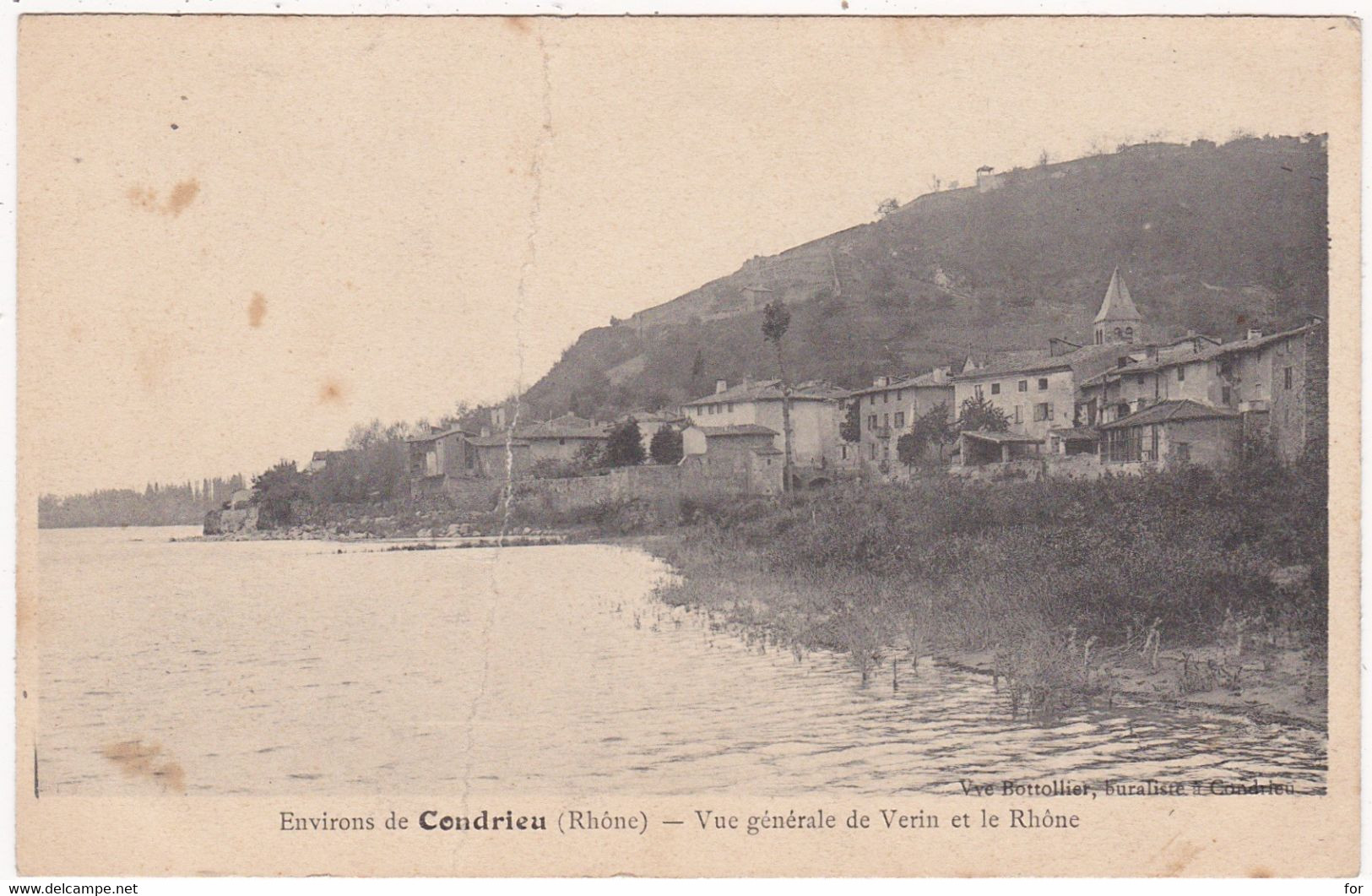 Rhône : CONDRIEU : Vue Générale De Verin Et Le Rhône : 1916 : - Condrieu