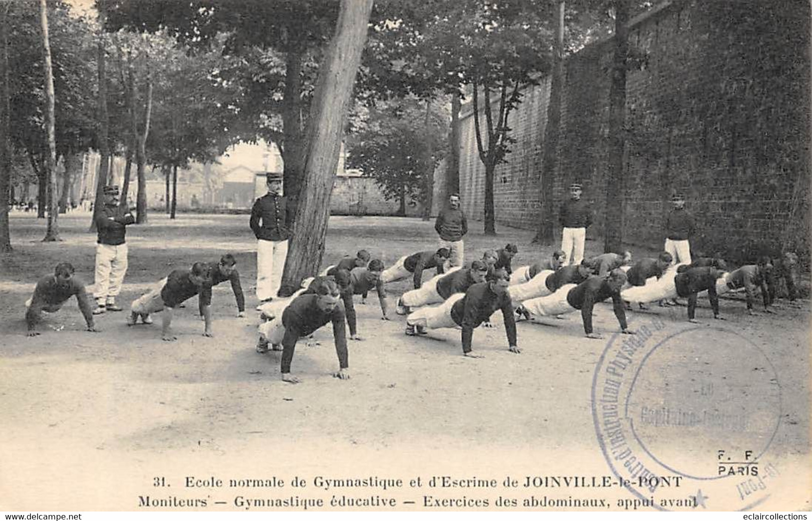 Thème Sport  .    Gymnastique. Exercices D'abdominaux   Ecole A Saint Cyr   78      (Voir Scan) - Gymnastiek
