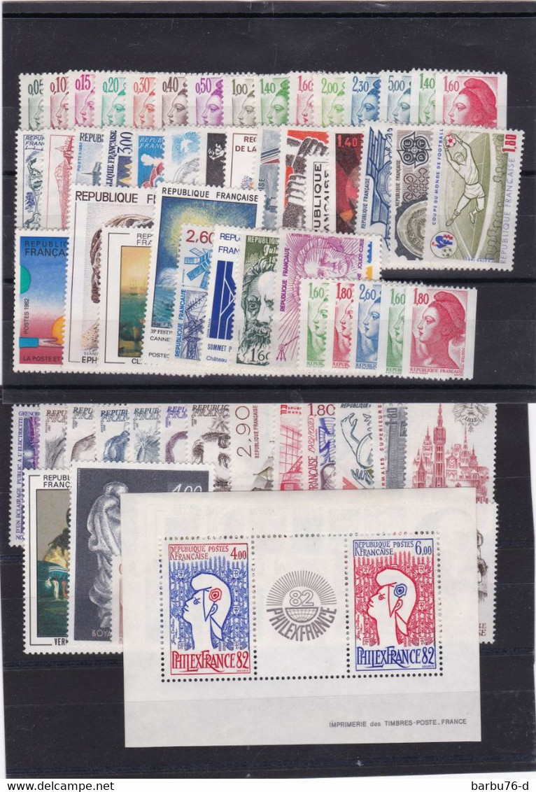 France , Année 1982 Complète , Neuf **  , TB - 1980-1989