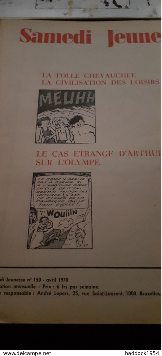 Samedi Jeunesse N°150 LUC DE TARENTE Dans La Folle Chevauchée 1970 - Samedi Jeunesse