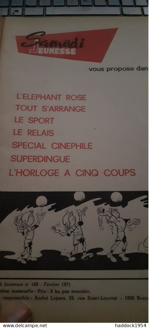 Samedi Jeunesse N°160 L'éléphant Rose 1971 - Samedi Jeunesse