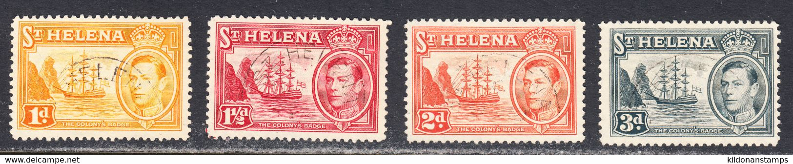 Saint Helena Island 1938-44 Cancelled, Sc# ,SG 132a,133,134,135a - St. Helena