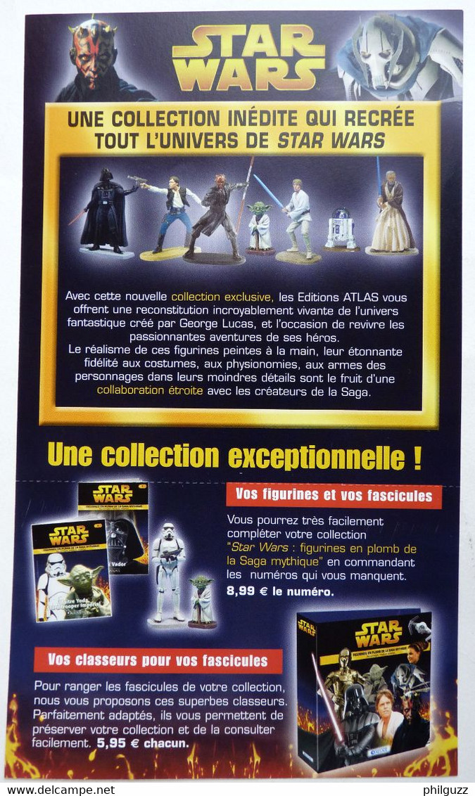 FLYERS COLLECTION ATLAS FIGURINES STAR WARS BON DE COMMANDE 2005 - Episodio I