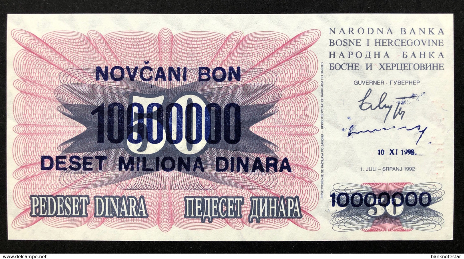 Bosnia 10.000.000 Dinara, P-36 (10.11.1993) - UNC - Bosnia Erzegovina