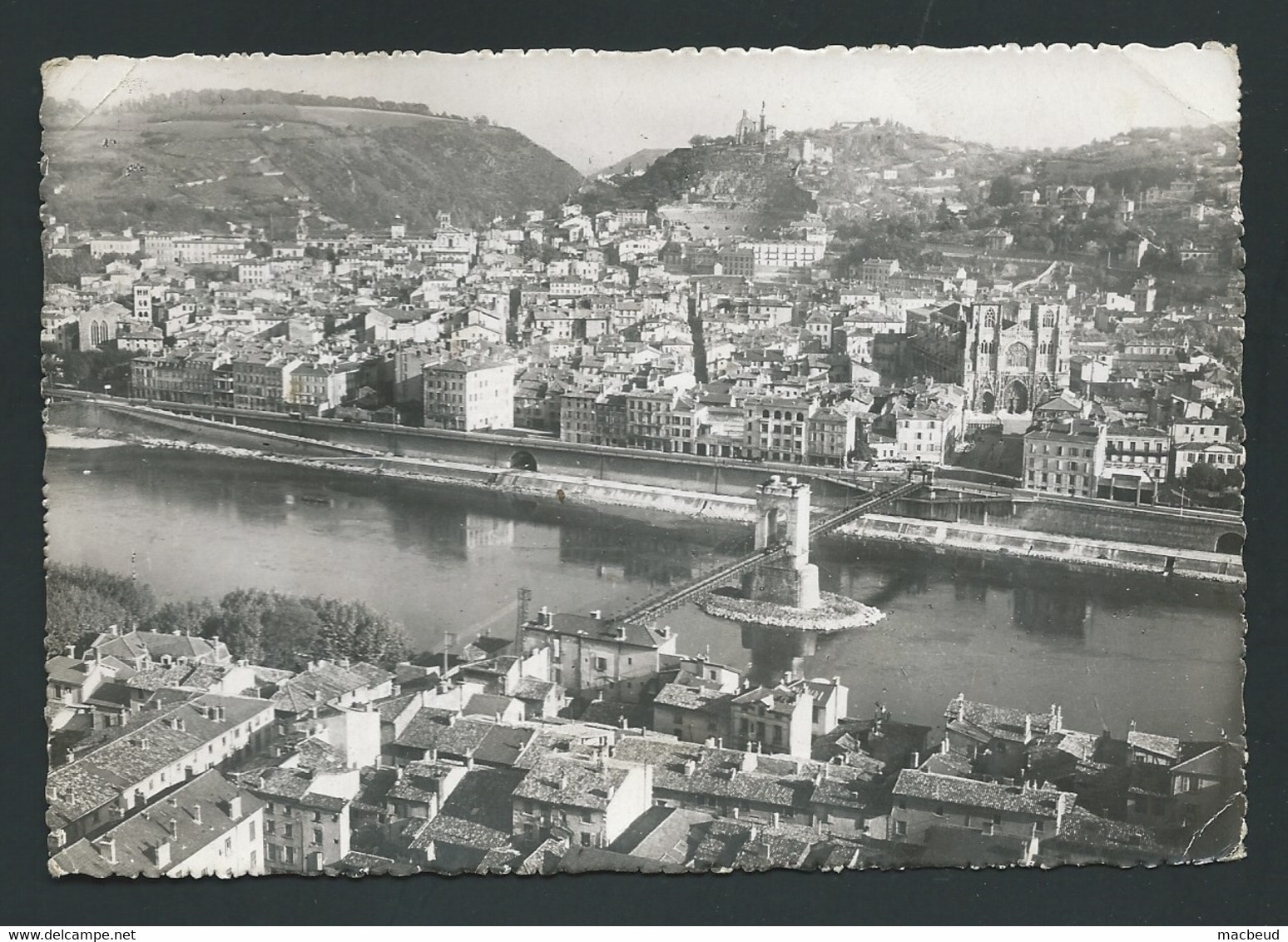 Cpsm Gf - Vienne ( Isère ) Sainte Colombe , Le Pont Sur Le Rhone, La Cathédrale Saint Maurice Et La Ville  - Maca 1626 - Vienne