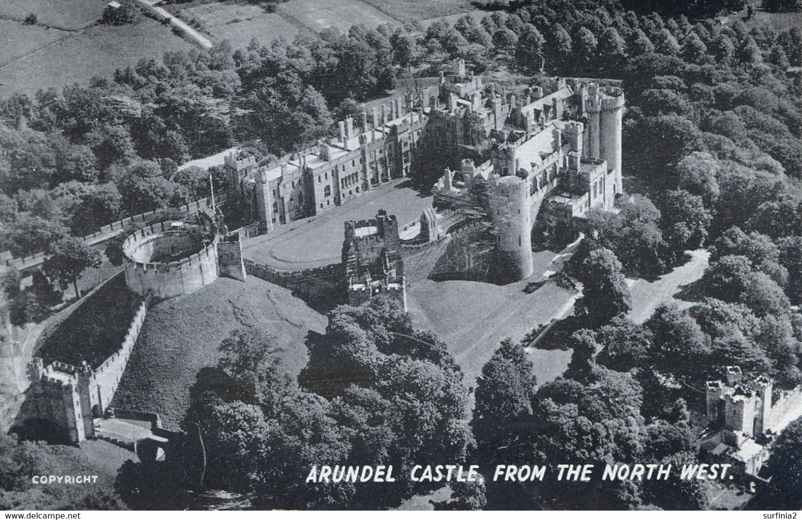 SUSSEX - ARUNDEL CASTLE FROM THE NORTH WEST Sus425 - Arundel