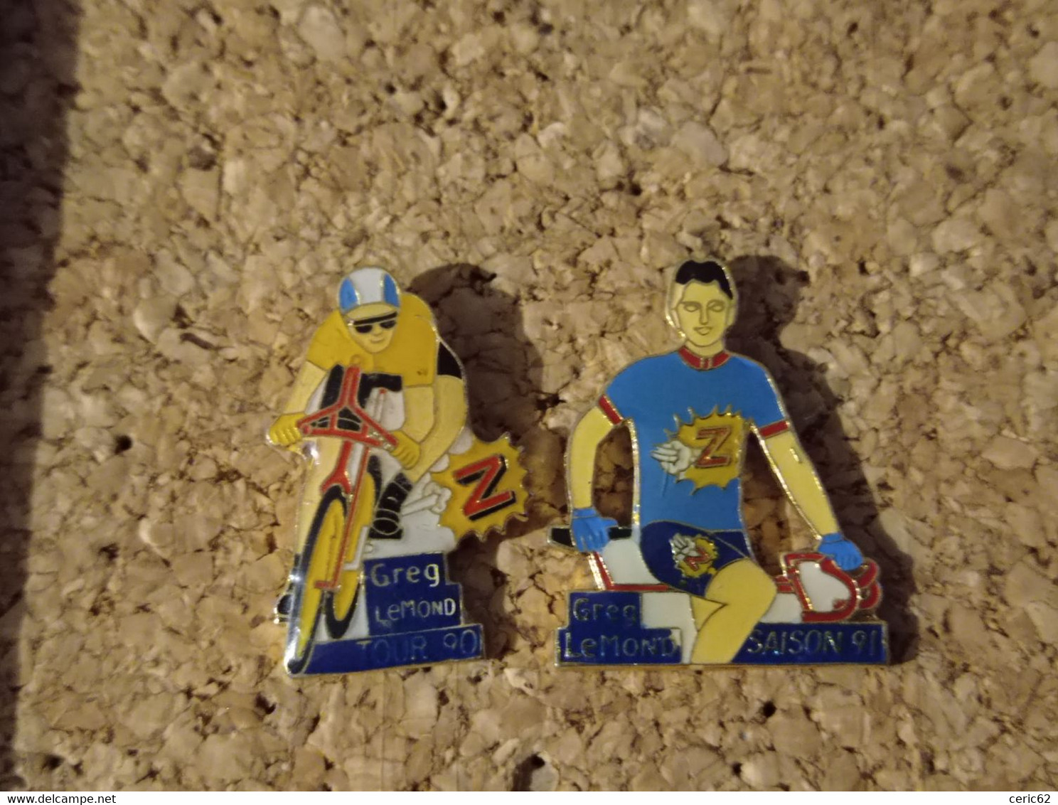 LOT DE 2 PINS CYCLISME VELO TOUR DE FRANCE 90 91 GREG LEMOND - Ciclismo