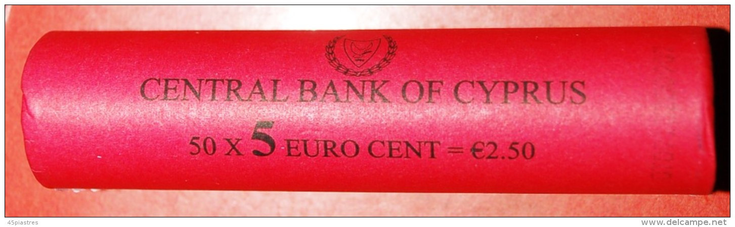 * FINLAND: CYPRUS ★ 5 EURO CENTS 2009 UNC ROLL= 50 COINS! MUFFLONS! LOW START  ★  NO RESERVE! - Rollos