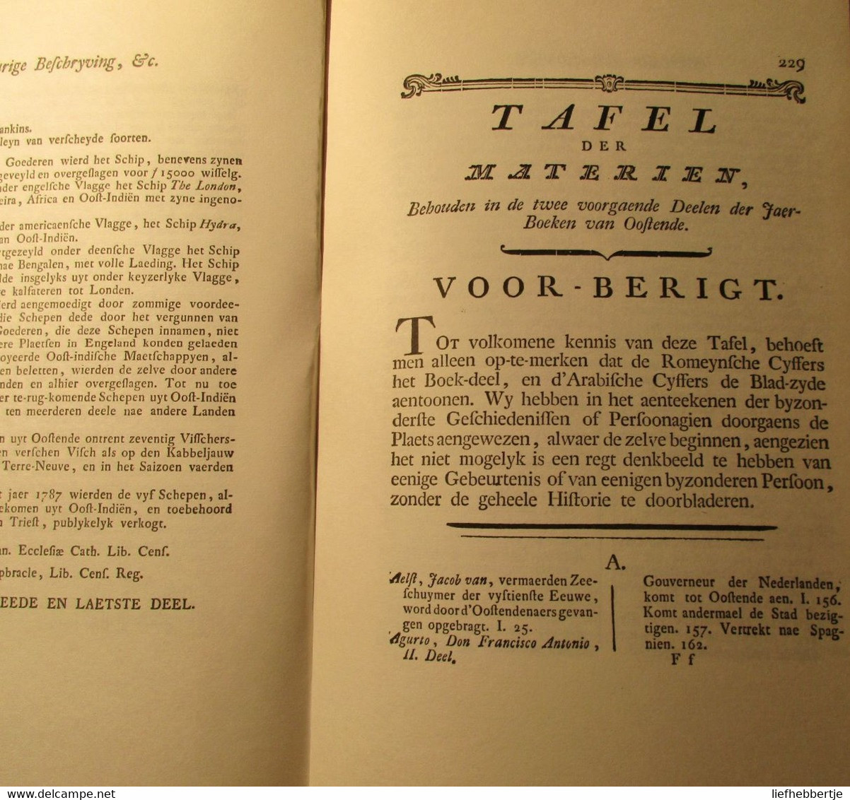 Nauwkeurige Beschryving Der ... Zee-stad Oostende, ...  1792 -  Door Jacob Bouwens - Herdruk Uit 1968 - Histoire