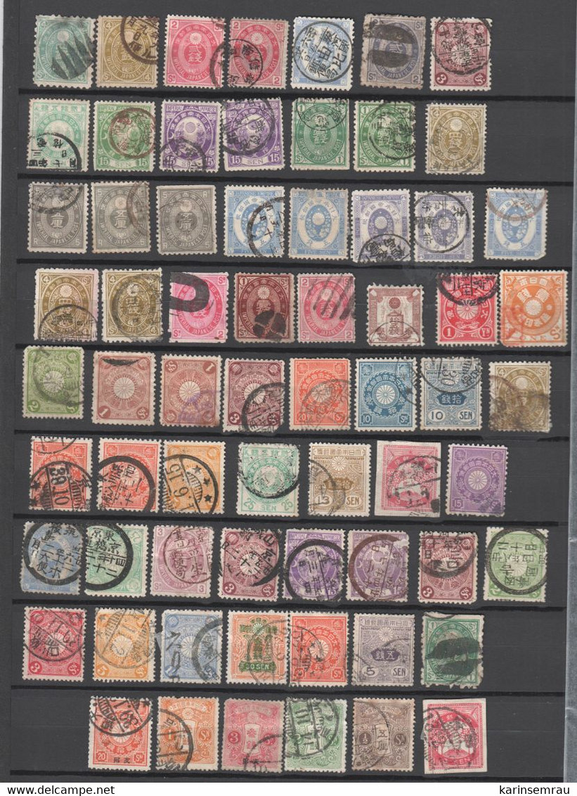 Lot Mit Alten Briefmarken Aus Asien , Viel Japan Und China - Asia (Other)