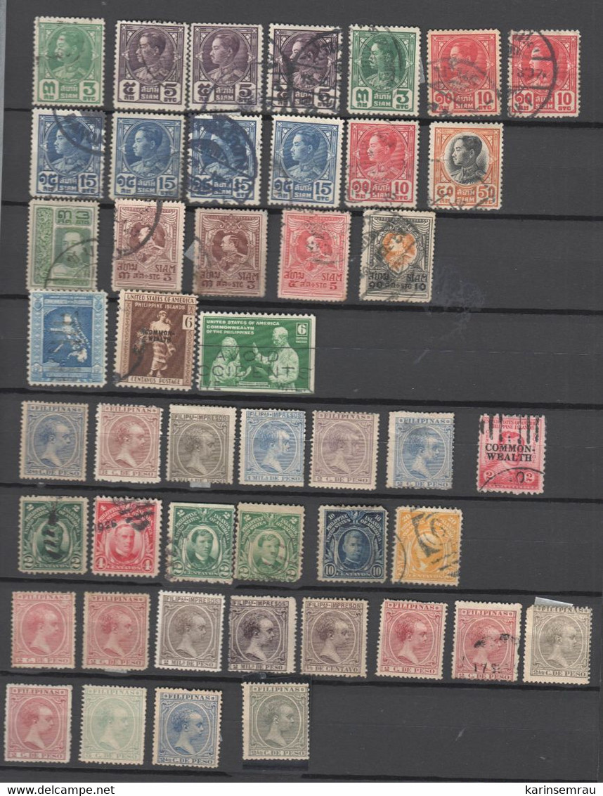 Lot Mit Alten Briefmarken Aus Asien , Viel Japan Und China - Asia (Other)