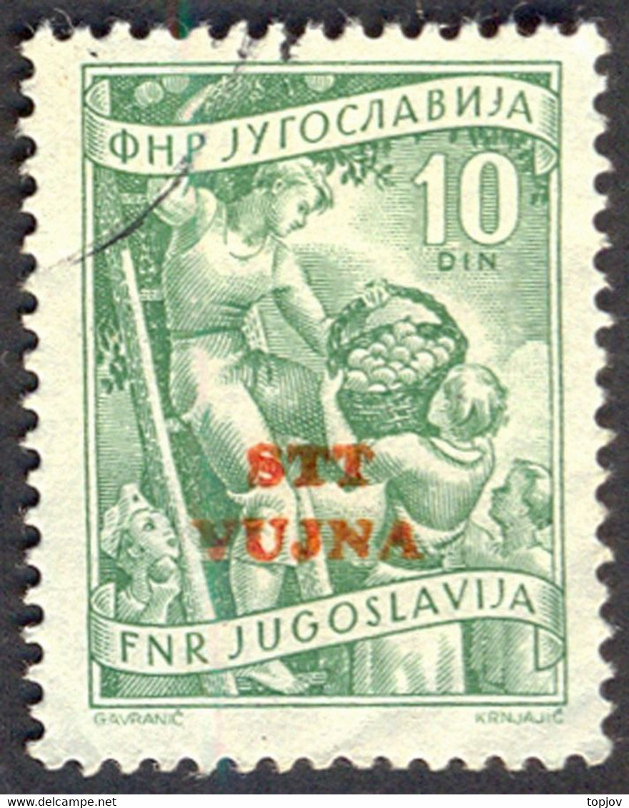 SLOVENIA - ITALIA - JUGOSLAVIA - VUJNA ISTRIA - ERROR  OVPT. COLOR - Used - 1951 - Gebraucht