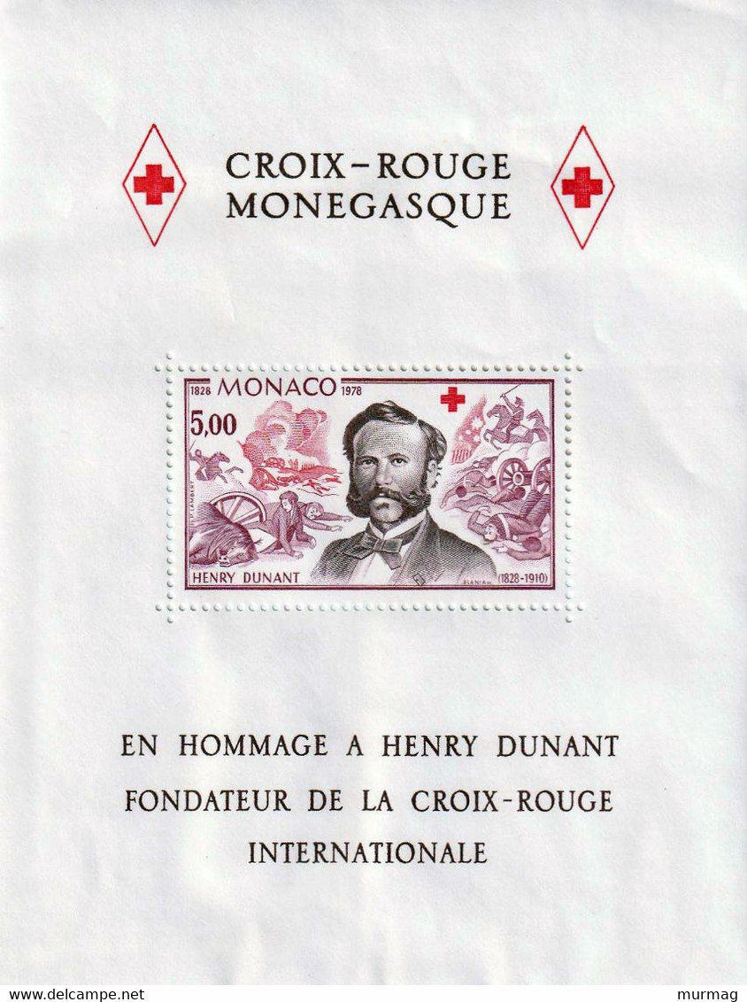 MONACO - 150e Anniversaire De La Naissance De Henri Dunant - Y&T BF 15 - Tb N° 1174 - 1978 - Unused Stamps