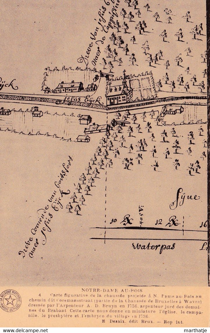 4-Notre-Dame Au-Bois-Carte Figurative De La Chaussée Projetée à ND Au-Bois Au Chemin Dit Coremansstraat … - Overijse