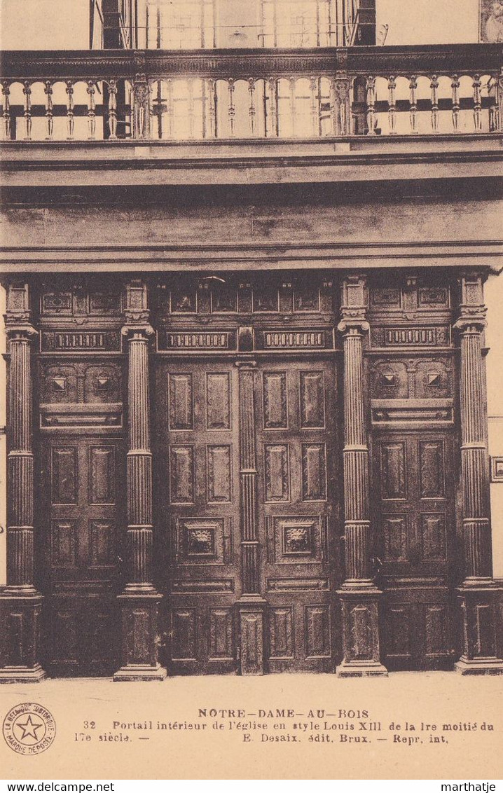 32-Notre-Dame-Au-Bois - Portail Intérieur De L'église En Style Louis XIII De La 1re Moitié Du 17e Siècle - Overijse