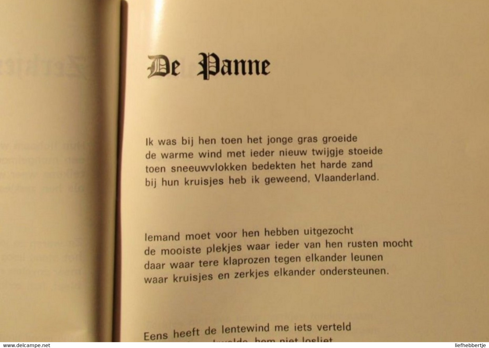 Vlaanderen , in je goede aarde - Telemaque's gedichten - Ramskapelle - Ploegsteert - Poelkapelle - De Panne - enz.