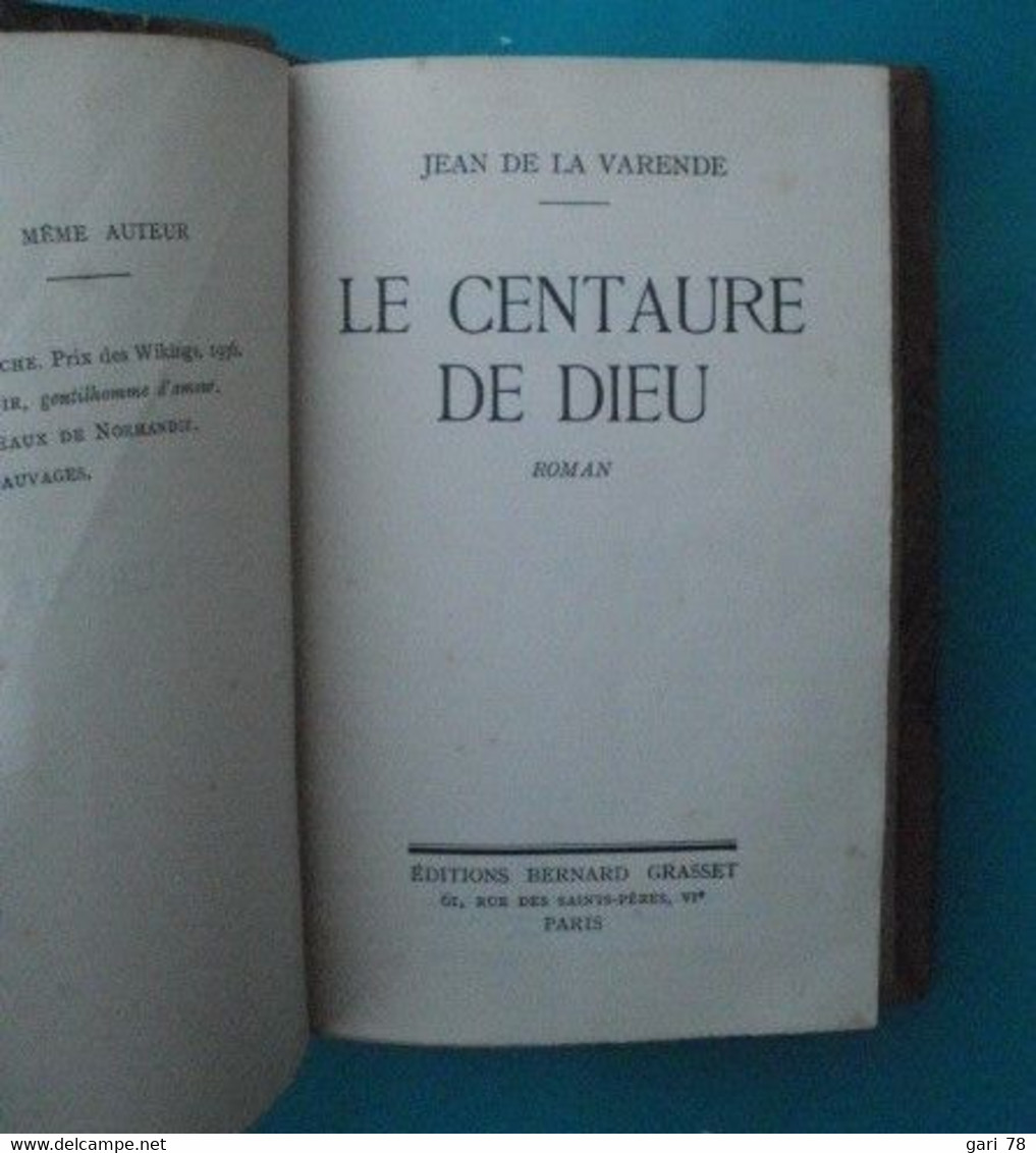 Jean DE LA VARENDE : Le Centaure De Dieu - 1938 - 1901-1940