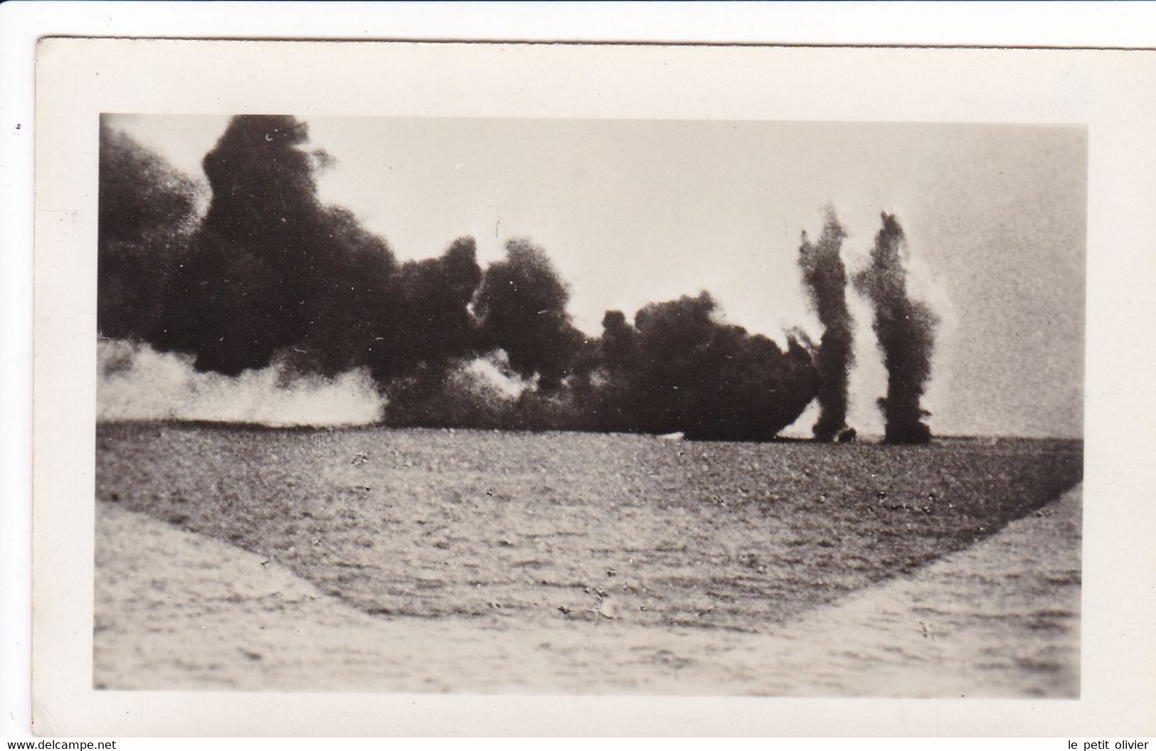 PHOTO ORIGINALE 39 / 45 WW2 MARINE FRANCAISE BATAILLE DE DAKAR 1940 LES FUMEES DE PROTECTION - Krieg, Militär