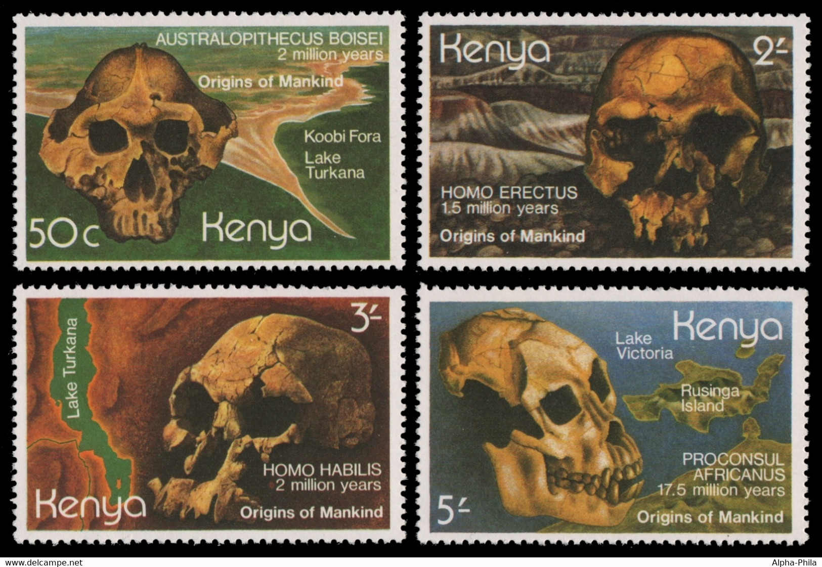 Kenia 1982 - Mi-Nr. 210-213 ** - MNH - Anthropologie - Kenya (1963-...)