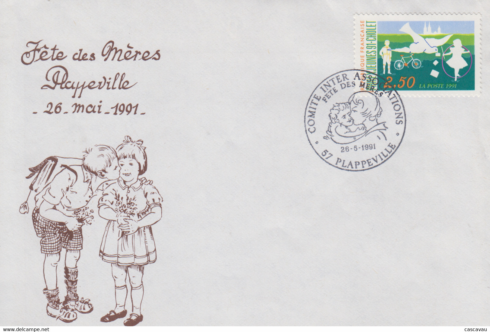 Enveloppe  FRANCE   Fête  Des  Méres   PLAPPEVILLE   1991 - Muttertag