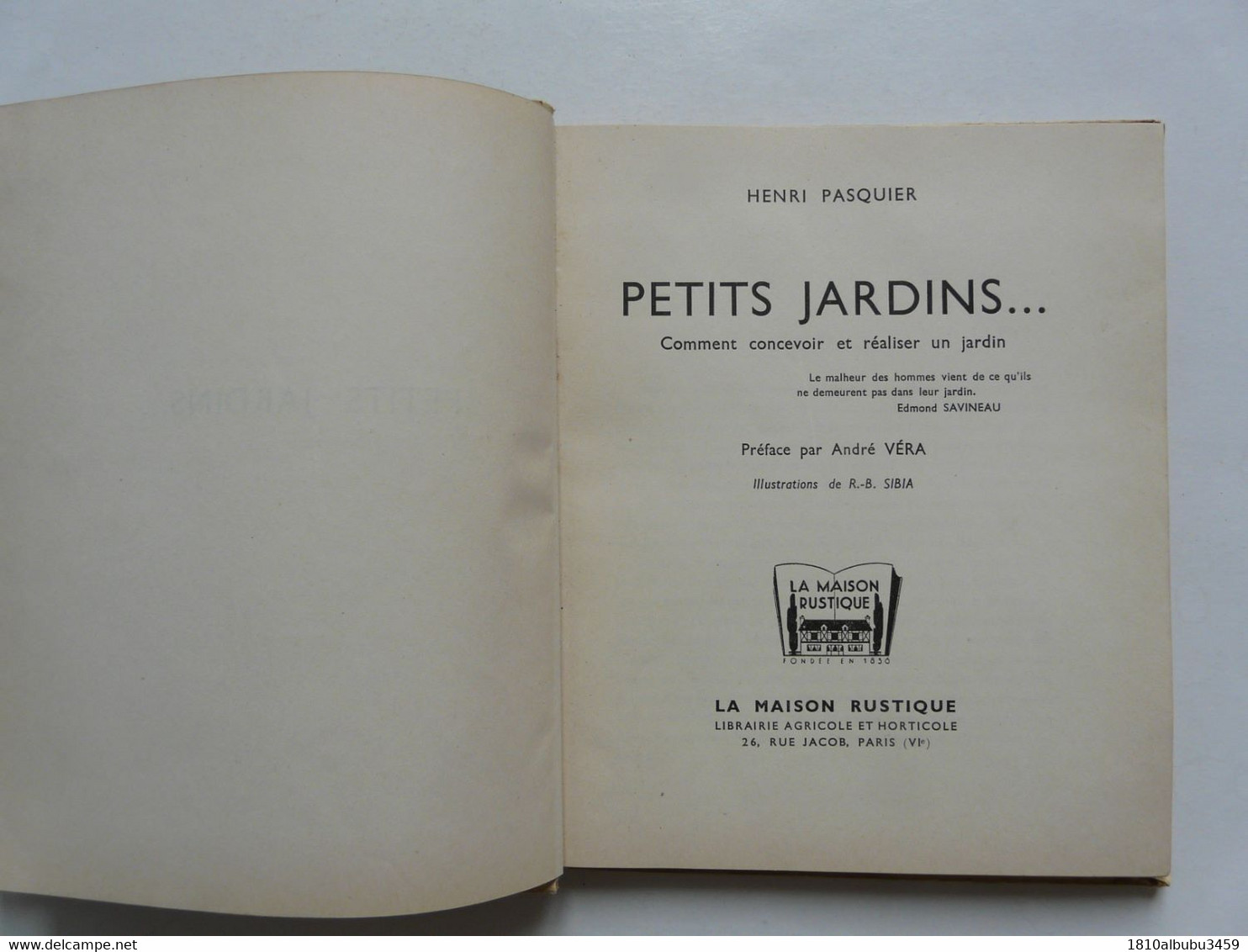 PETITS JARDINS - Henri PASQUIER 1939 - Garden