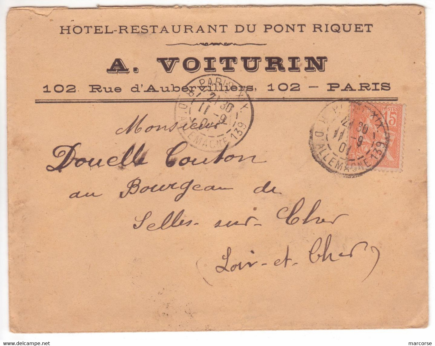 1ère Date TàD R01 Utilisé Par Erreur 20 J Avant Création Central D'arrondissement PARIS XIX 11/9/1901 + Retour à Normal - Handstempel