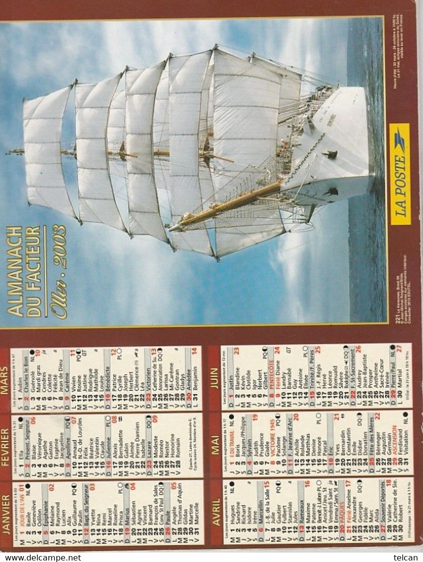 VOILIER UKRAINIEN  LE KERSONES BREST96 2 SCANS  CaleNdrier 2003     TBE  CALVADOS - Grand Format : 1991-00