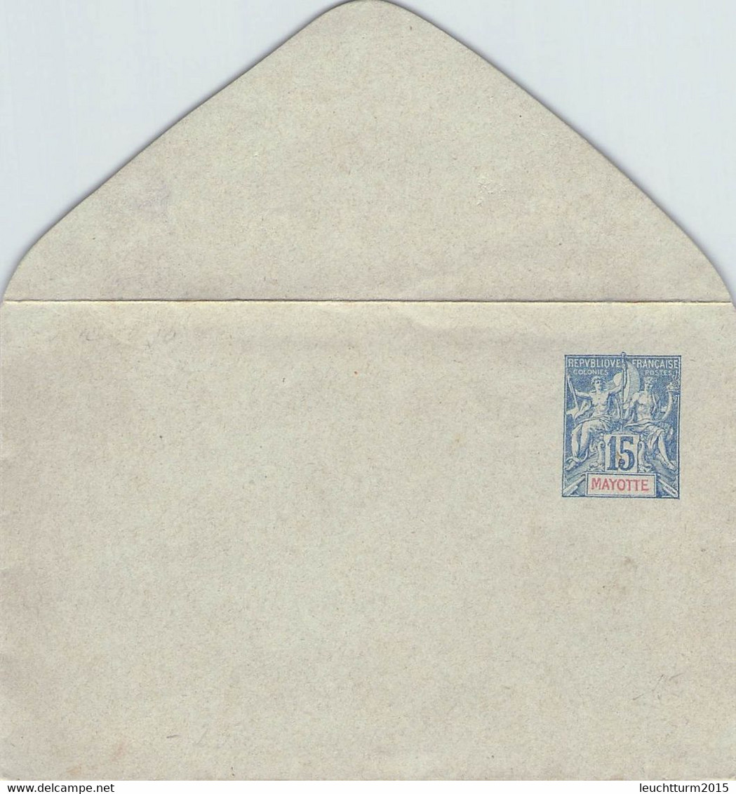 MAYOTTE - STATIONARY ENVELOPE 15 CTS  /AA8* - Postal Stationeries & PAP