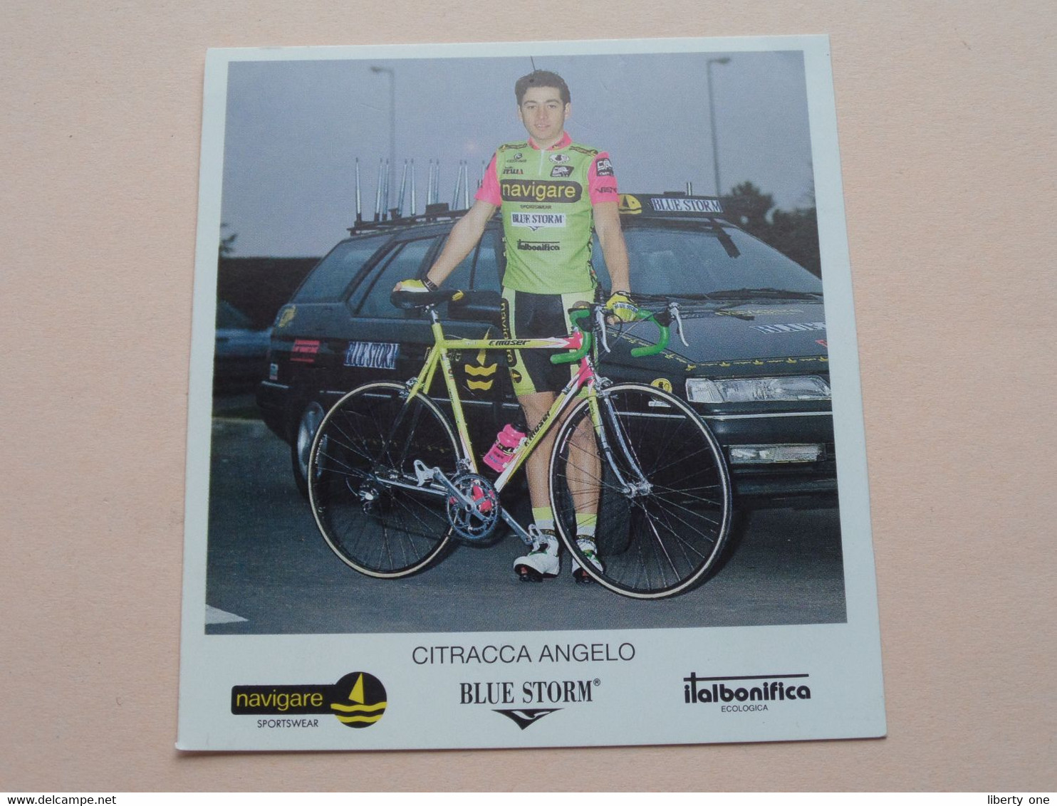 CITRACCA ANGELO ( NAVIGARE * BLUE STORM * ITALBONIFICA ) Carte Format 10,5 X 11,5 Cm. ( Blanco Rug ) ! - Cyclisme