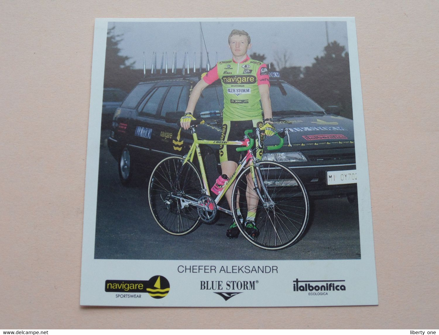 CHEFER ALEKSANDR ( NAVIGARE * BLUE STORM * ITALBONIFICA ) Carte Format 10,5 X 11,5 Cm. ( Blanco Rug ) ! - Cyclisme