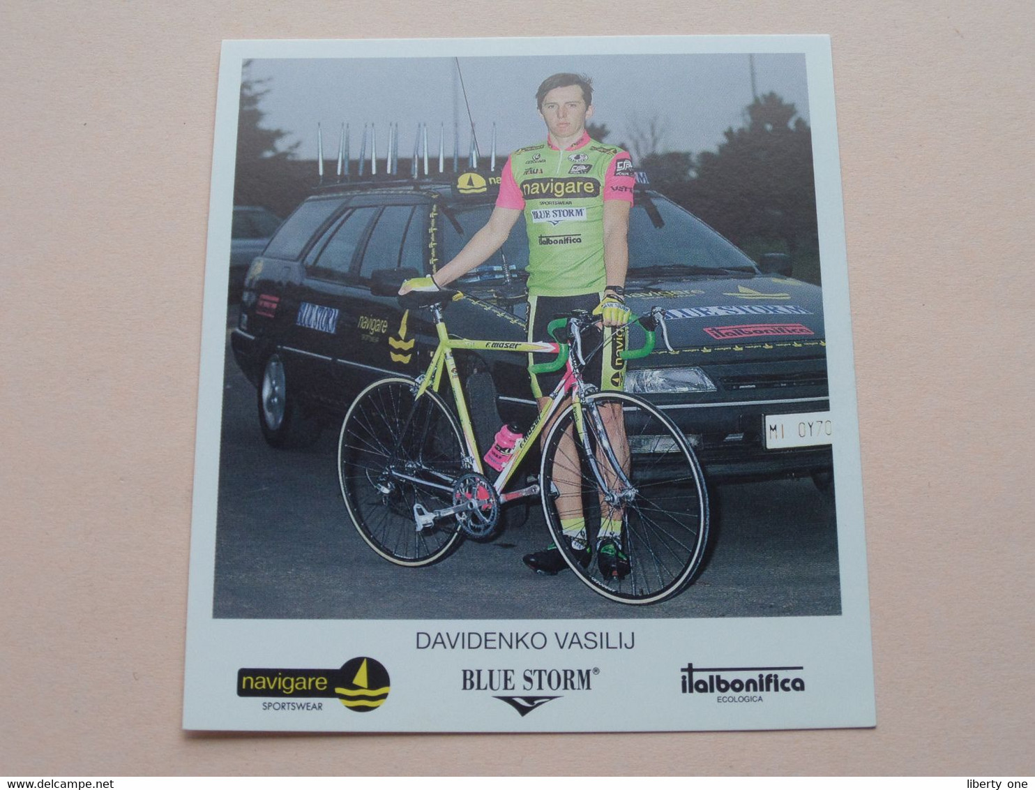 DAVIDENKO VASILIJ ( NAVIGARE * BLUE STORM * ITALBONIFICA ) Carte Format 10,5 X 11,5 Cm. ( Blanco Rug ) ! - Cyclisme