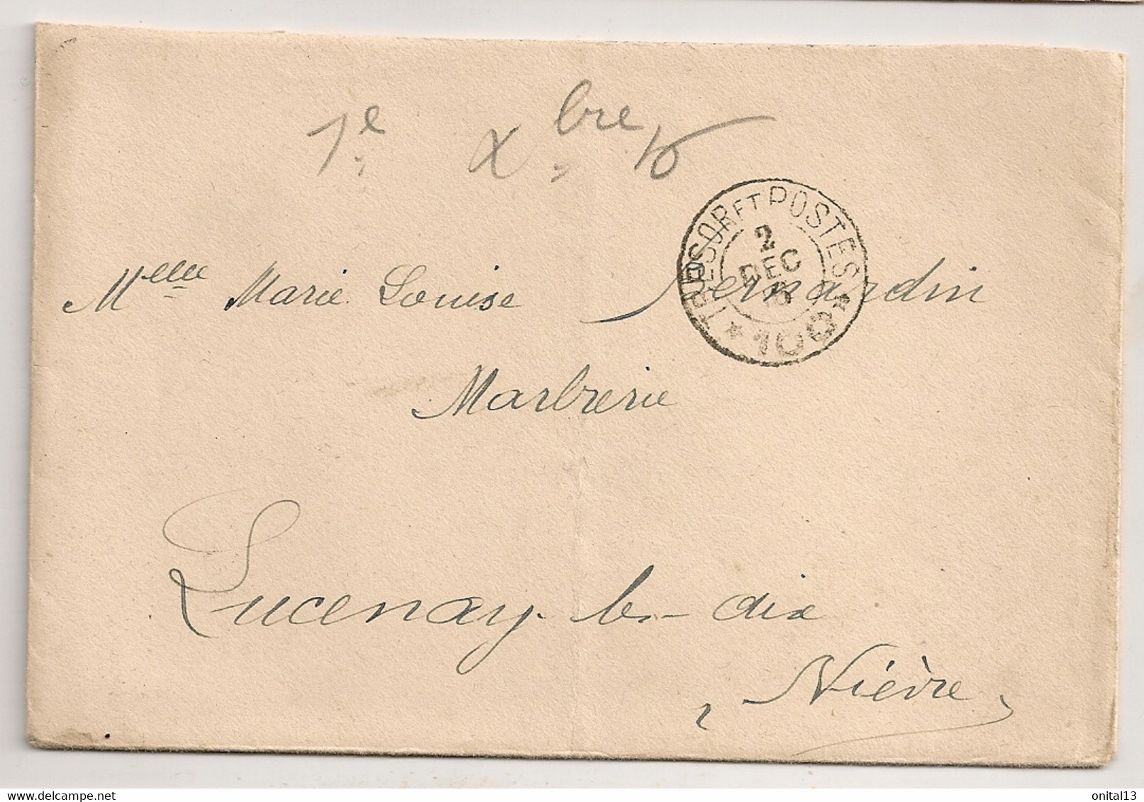 1916 CACHET TRESOR ET POSTES SP100 C1140 - 1. Weltkrieg 1914-1918