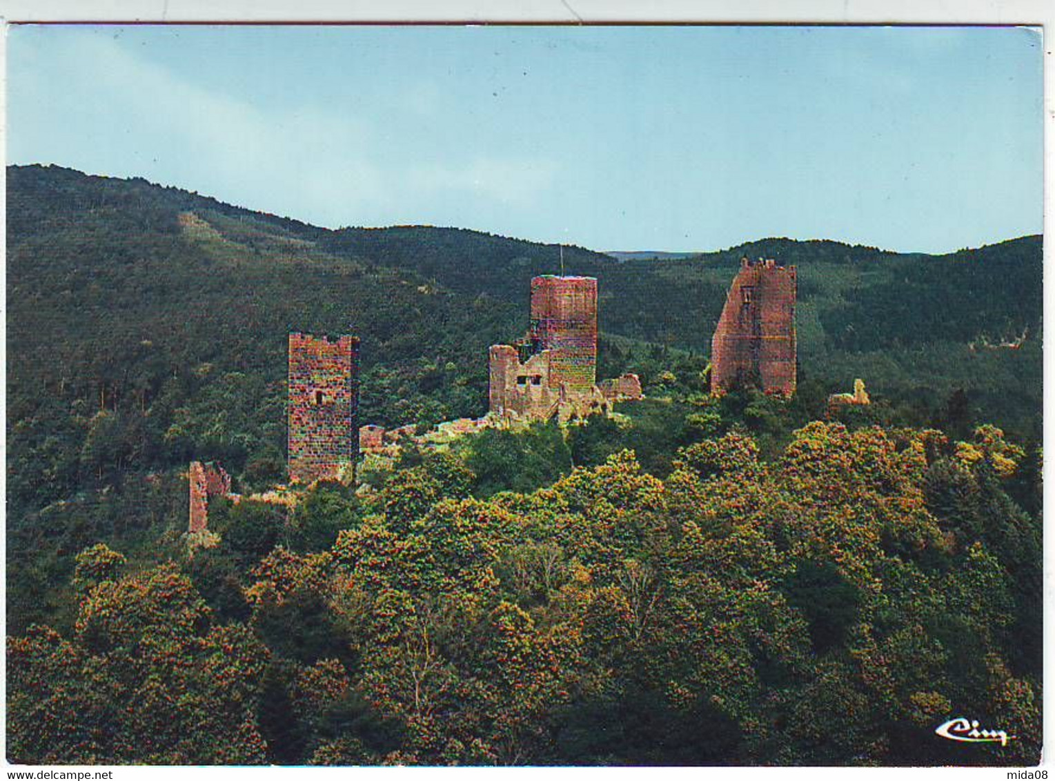 68. WINTZENHEIM . CPSM .RUINES DES CHATEAUX DU WECKMUND WALHLENBOURG Et DAGSBOURG . Editeur COMBIER - Wintzenheim