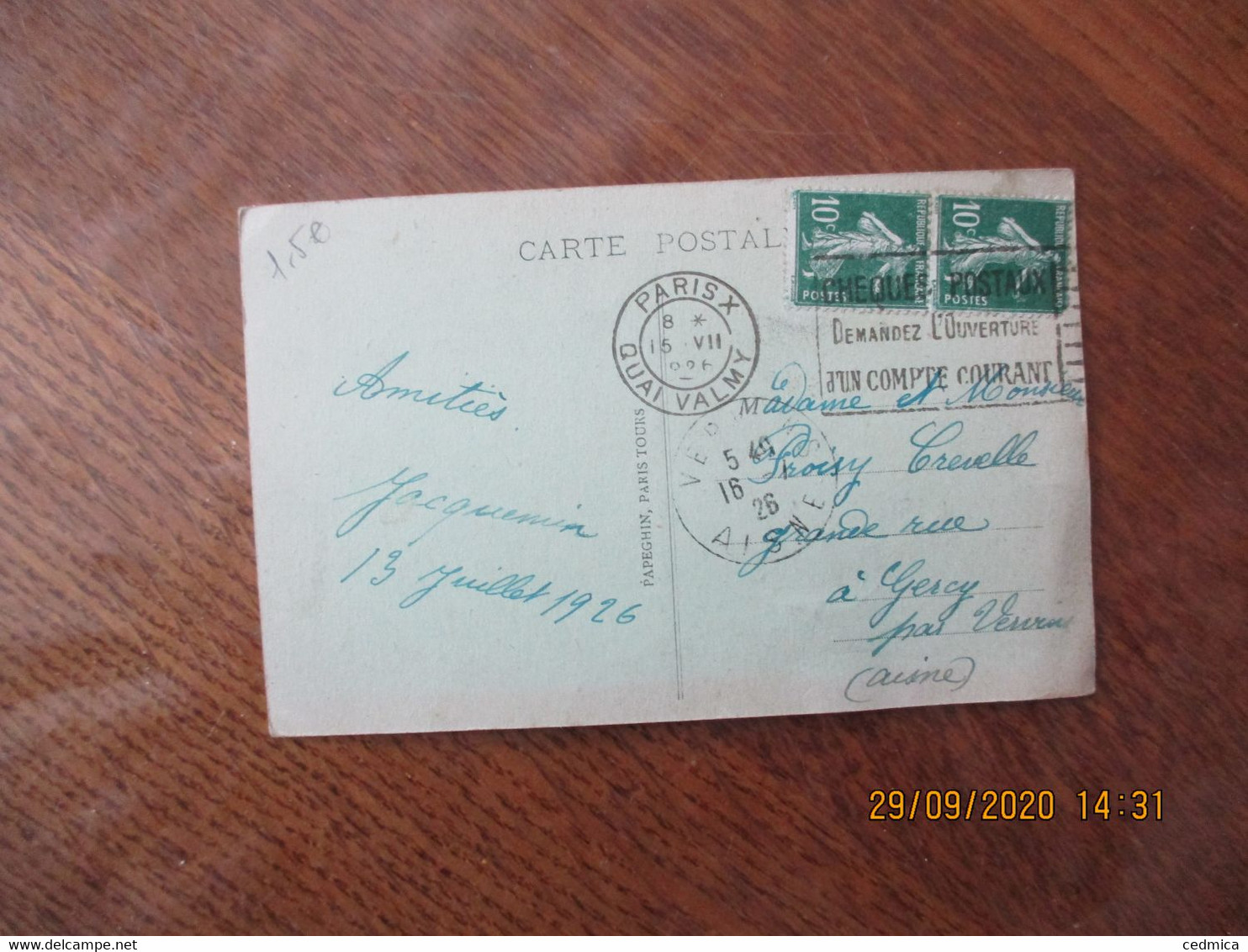 AUX PIEDS DU SACRE COEUR J'AI PRIE POUR VOUS PARIS-MONTMARTRE  1936 - Monuments