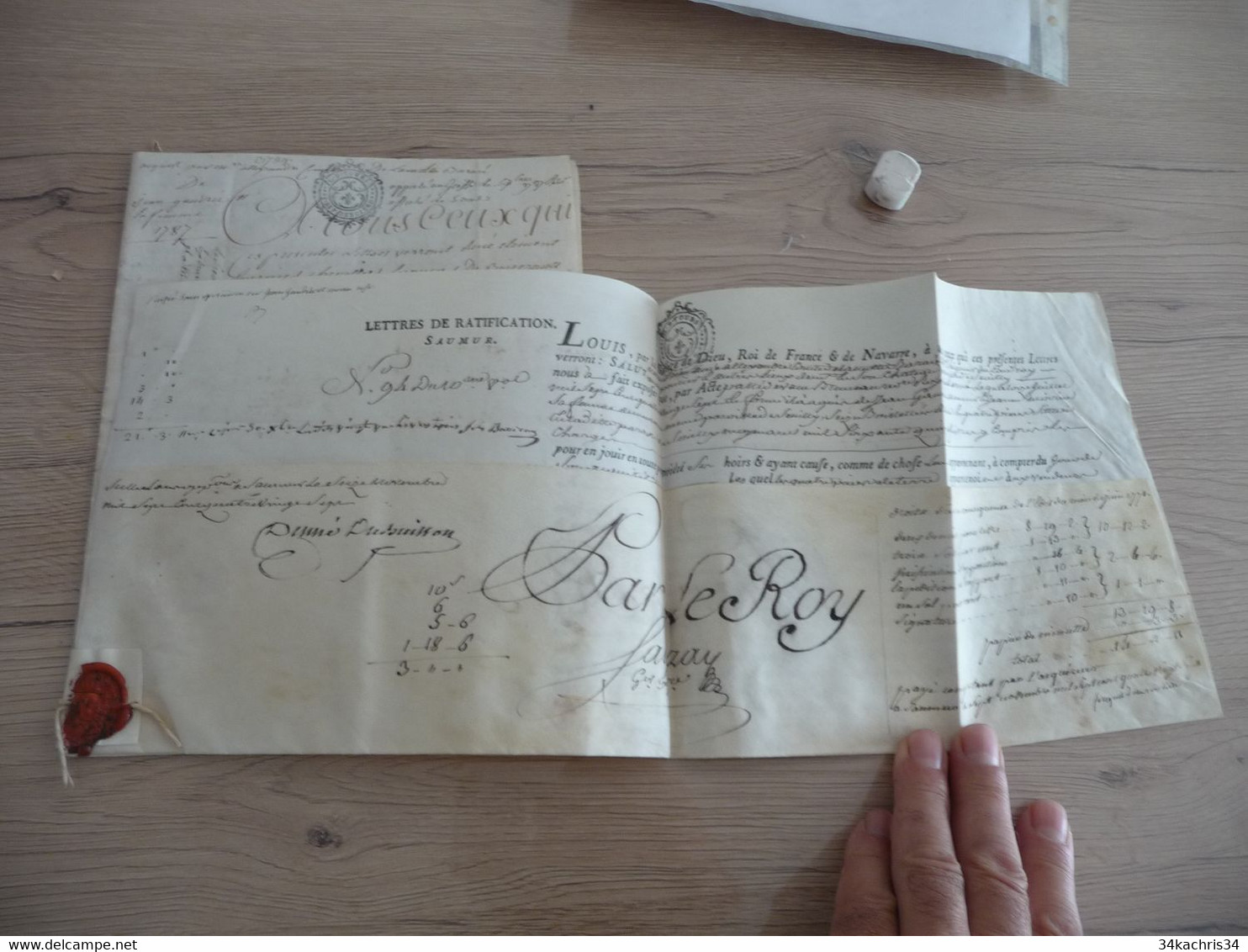 Lettre De Ratification Pour Le Moulin De Quincampoix Près Savaur Et Seuilly Sceau 1787 - Manuscripten