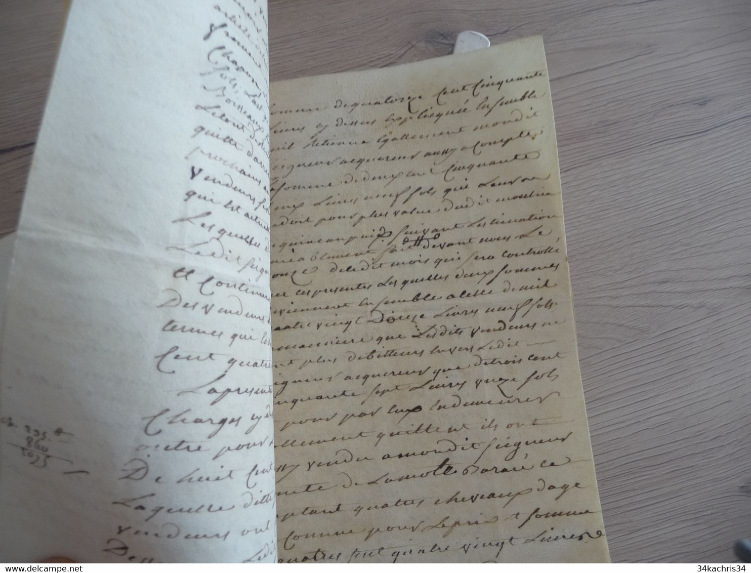 Lettre de ratification pour le moulin de Quincampoix près Savaur et Seuilly sceau 1787