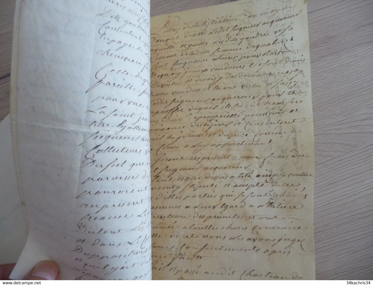 Lettre de ratification pour le moulin de Quincampoix près Savaur et Seuilly sceau 1787