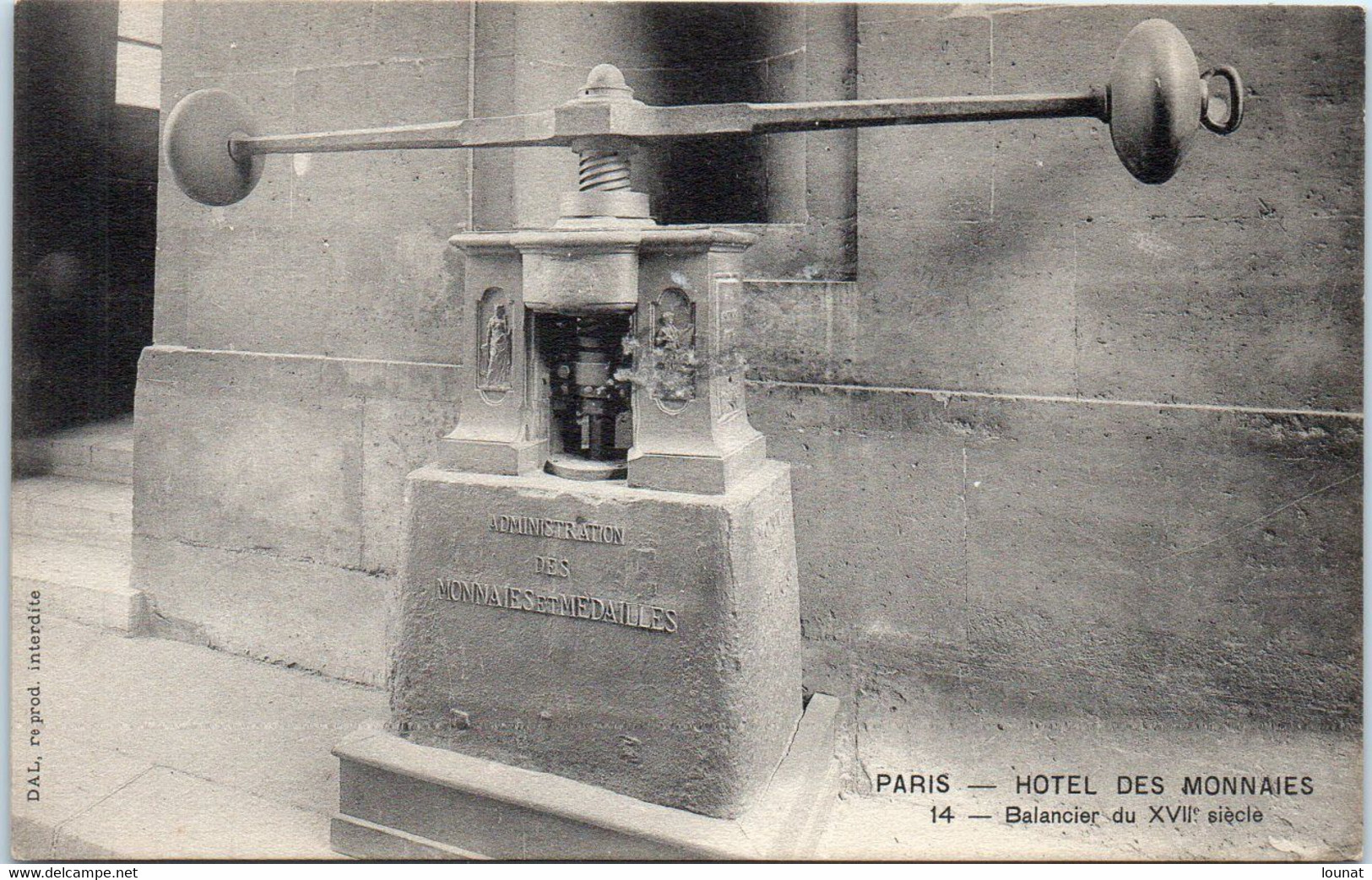 MONNAIE - PARIS - Hotel Des Monnaies - Balancier Du XVII Siècle N°14 - Monnaies (représentations)