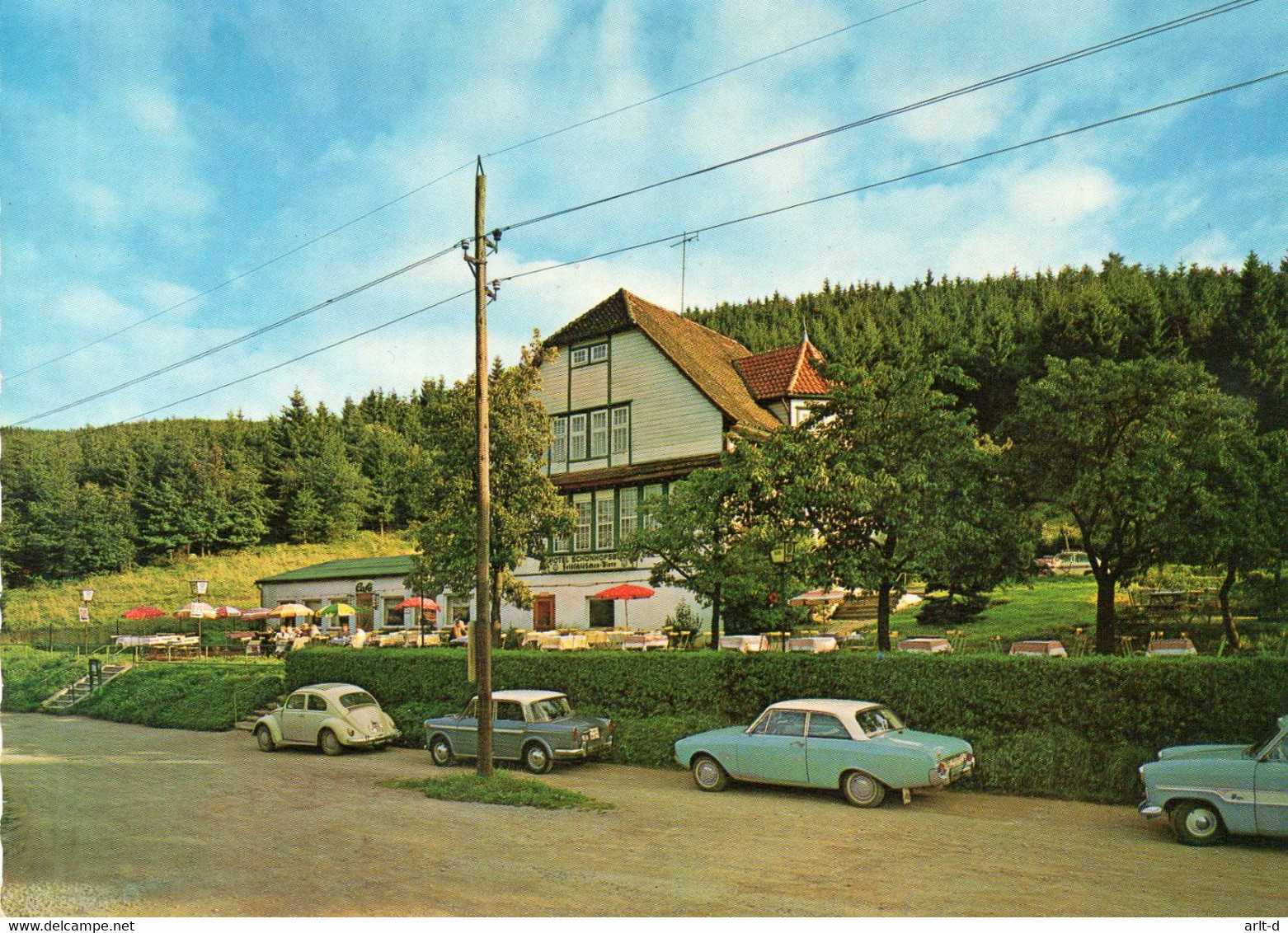 DC4045 - Bad Grund (Harz) Hotel-Pension Schönhofsblick, Oldtimer - Bad Grund