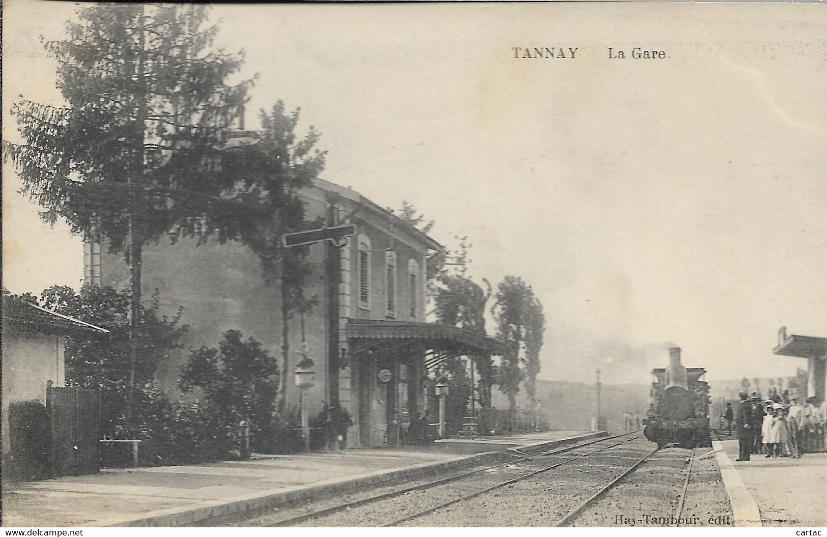 D58 - TANNAY - LA GARE - Groupe De Personnes Sur Le Quai De La Gare - Train - Tannay