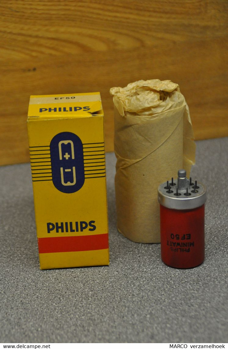 Philips Buis-röhre-tube EF50 Miniwatt Pentode 9-pin Loctal - Elektronenbuis