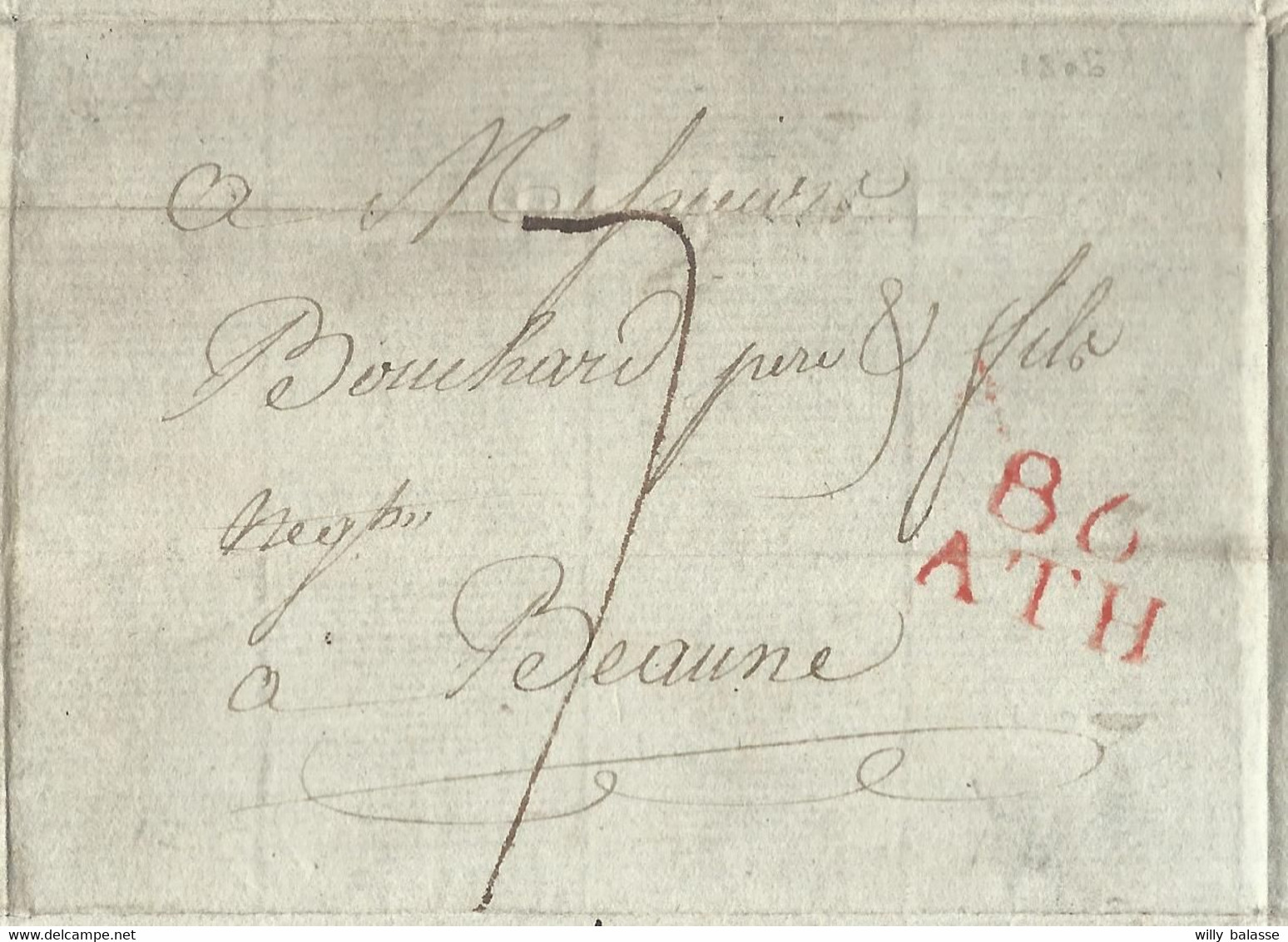 L 1804 Marque 86/ATH + "7" Pour Beaune - 1794-1814 (Periodo Francese)