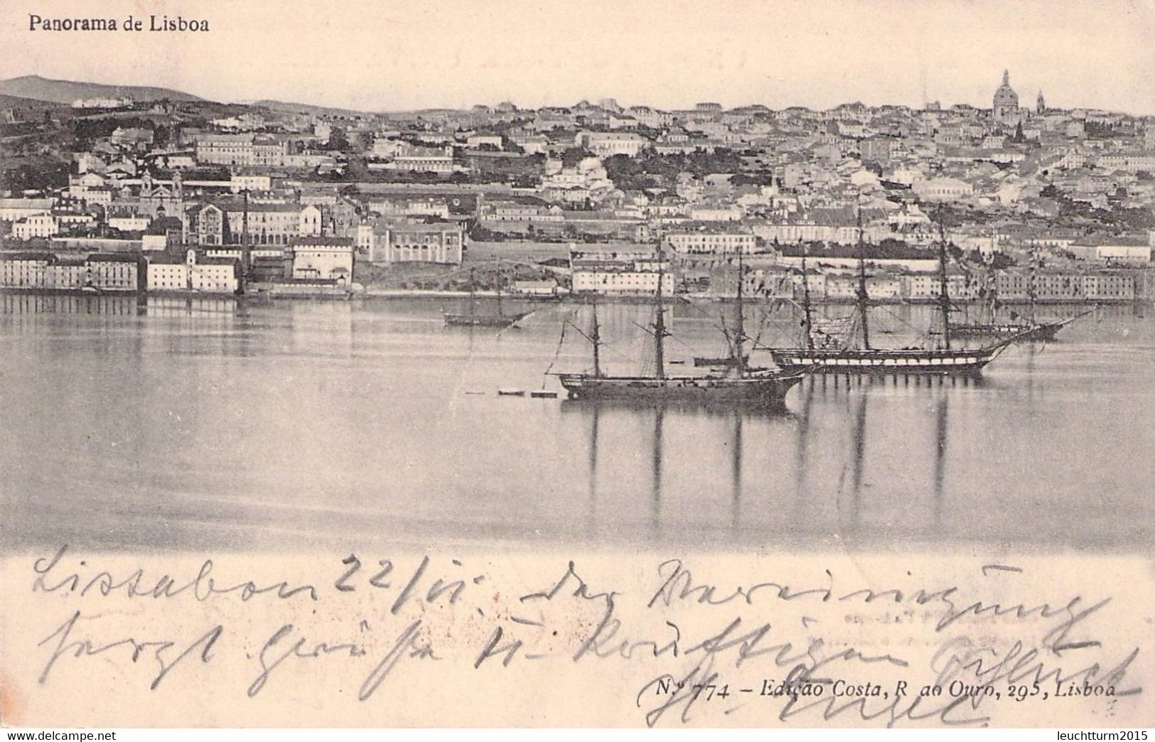 PORTUGAL - PICTURE POSTCARD 1904 LISSABON - WIESBADEN /T237 - Storia Postale