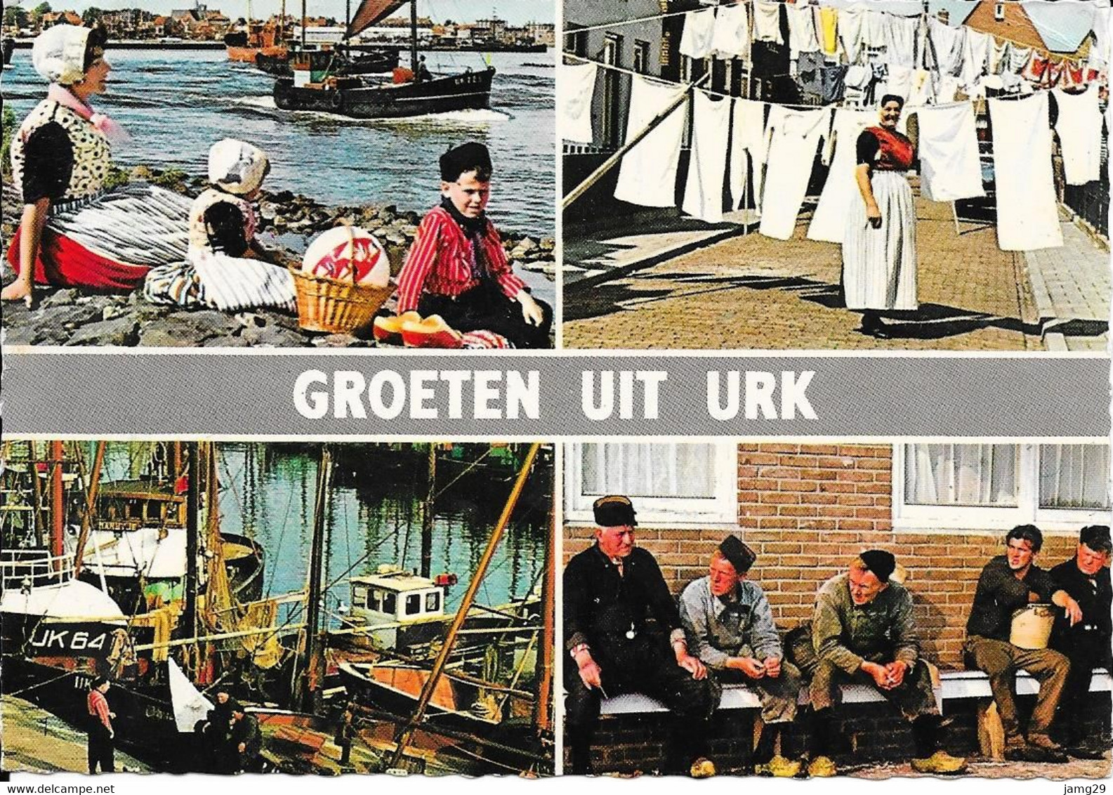 Nederland/Holland,  Urk, Groeten Uit Urk, 4-luik, 1970 - Urk