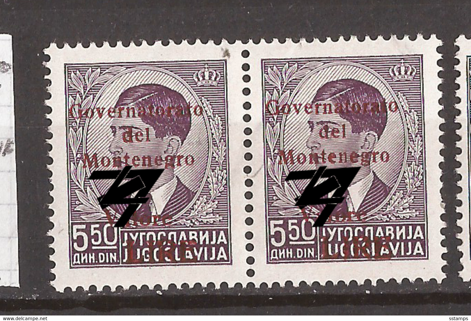 CG- MONT  2  1941 39 A--RRR-ERROR-  G  -  SELTEN SEHR !!!!!!   ITALIEN   OCCUPATION LUX   -MONTENEGRO CRNA GORA  HINGED - Montenegro