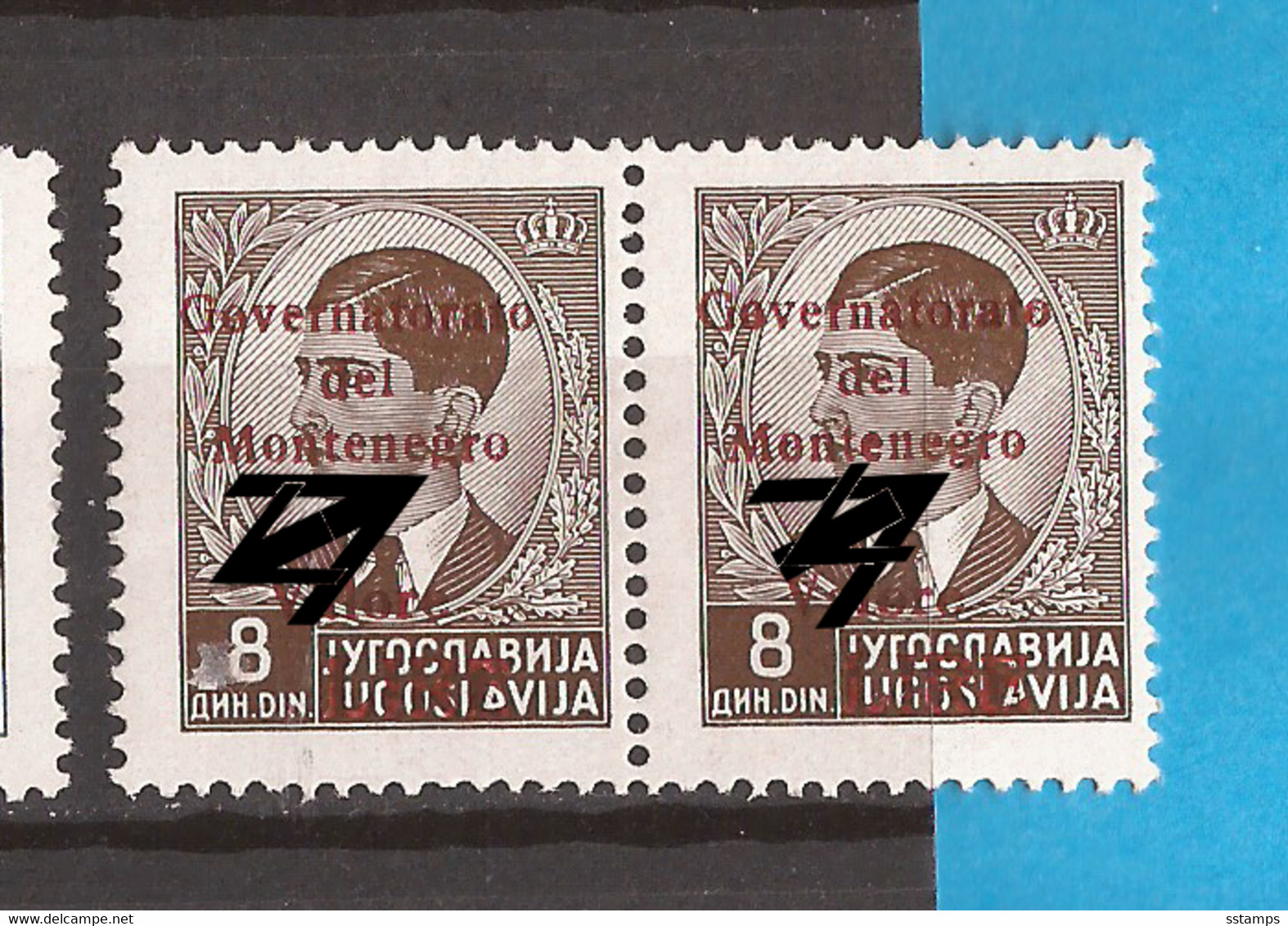 CG- MONT  2  1941 41 A--RRR-ERROR-  G  -  SELTEN SEHR !!!!!!   ITALIEN   OCCUPATION LUX   -MONTENEGRO CRNA GORA  HINGED - Montenegro