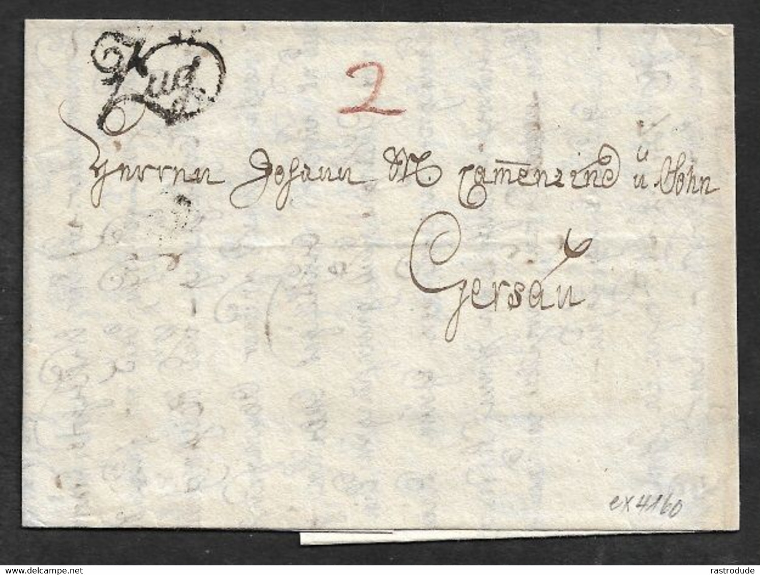 1814 21 MAI VORPHILA Faltbrief ZUG (kursiv) N. GERSAU. SCHÖNER ABSCHLAG Winkler 3944 - ...-1845 Prephilately